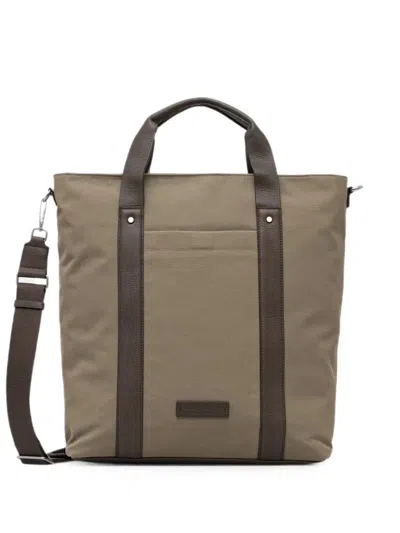 Marc O'polo Leather-trim Tote Bag In Brown