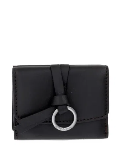 Marc O'polo Leni Ring-detail Leather Wallet In Black