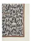 Marc O'polo Leopard-print Fringed Scarf In Black