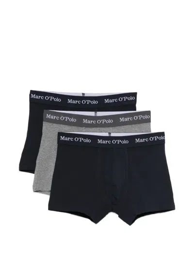 Marc O'polo Logo-detail Boxers (set Of Three) In Black
