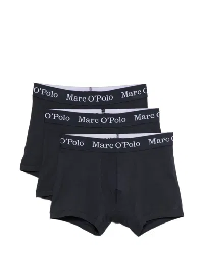 Marc O'polo Logo-detail Boxers (set Of Three) In Black