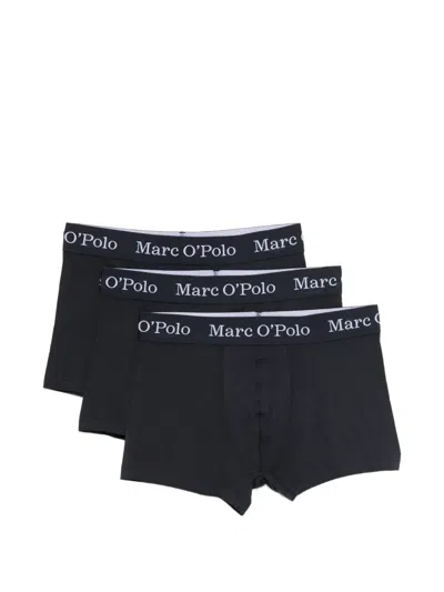 Marc O'polo Logo-detail Boxers (set Of Three) In Black