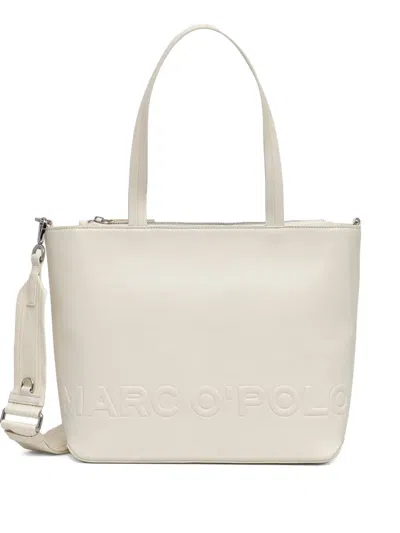 Marc O'polo Logo-embossed Tote Bag In White