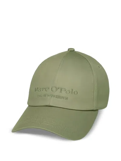 Marc O'polo Logo-embroidered Cap In Green