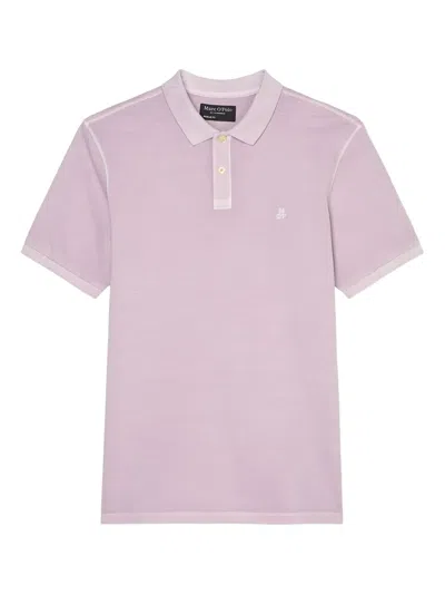 Marc O'polo Logo-embroidered Polo Shirt In Pink