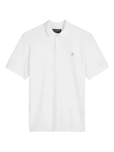 Marc O'polo Logo-embroidered Polo Shirt In White