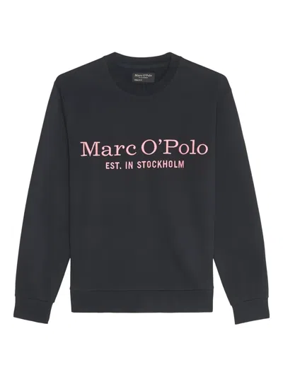 Marc O'polo Logo-embroidered Sweatshirt In Black