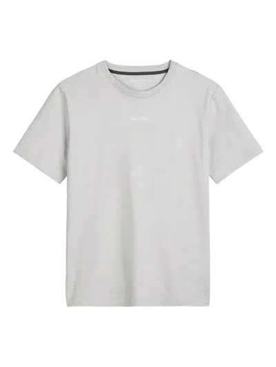 Marc O'polo Logo-embroidered T-shirt In Gray