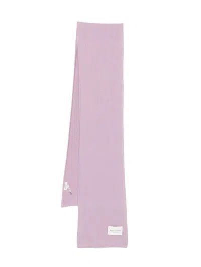 Marc O'polo Logo-patch Scarf In Purple