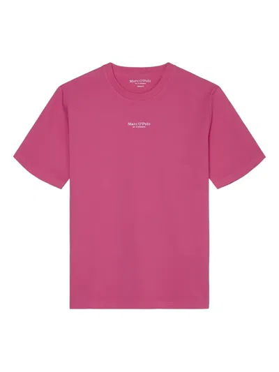 Marc O'polo Logo-print Cotton T-shirt In Pink