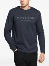 Marc O'polo Logo-print Long-sleeve T-shirt In Blue