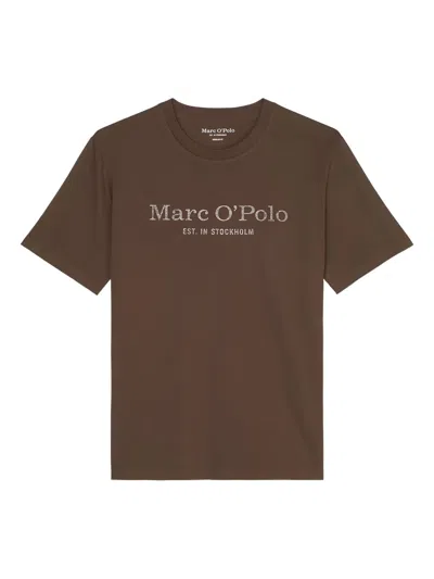 Marc O'polo Logo-print T-shirt In Brown