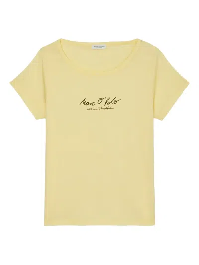 Marc O'polo Logo-print T-shirt In Yellow