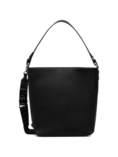 Marc O'polo Logo-strap Shoulder Bag In Black