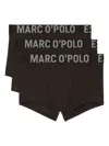 Marc O'polo Logo-waistband Boxer Briefs (pack Of Three) In Brown