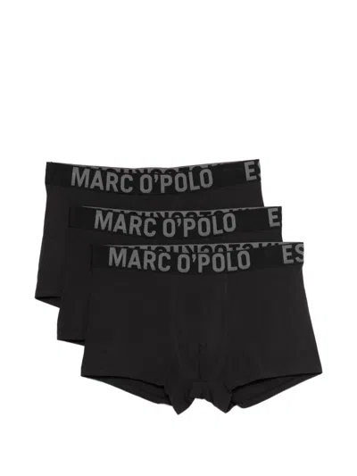 Marc O'polo Logo-waistband Boxers (set Of Three) In Blue