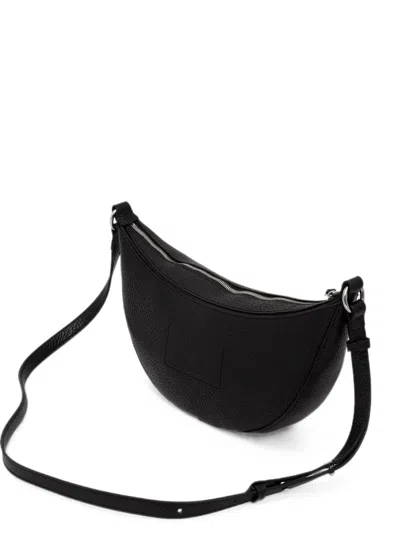 Marc O'polo Logo-appliqué Leather Crossbody Bag In Black