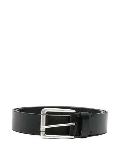 Marc O'polo Logo-debossed Buckle-fastening Belt In Black