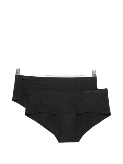Marc O'polo Logo-detail Briefs (set Of Two) In Black
