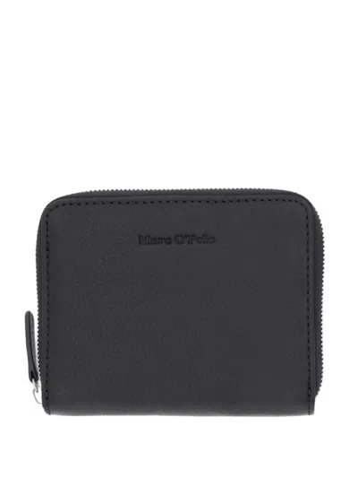 Marc O'polo Logo-embossed Zip-around Wallet In Black