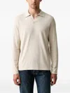 LOGO-EMBROIDERED FINE-KNIT V-NECK TOP