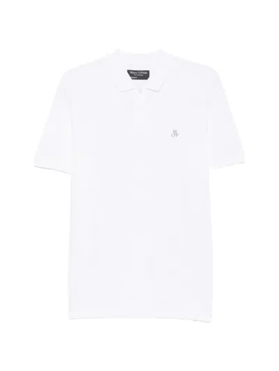 Marc O'polo Logo-embroidered Polo Shirt In White