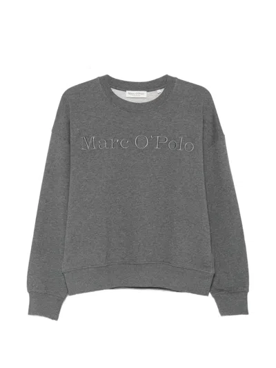 Marc O'polo Logo-embroidered Sweater In Gray