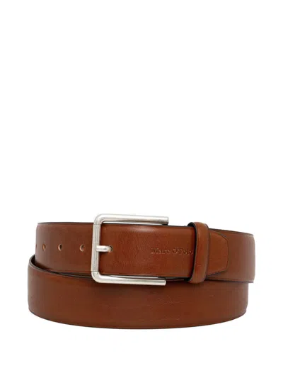 Marc O'polo Logo-motif Leather Belt In Brown
