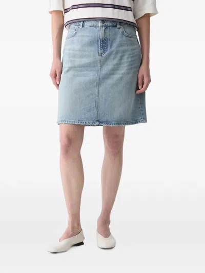 Marc O'polo Logo-patch Mini Skirt In Blue