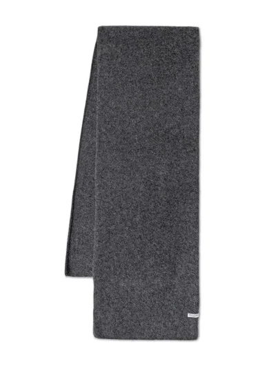 Marc O'polo Logo-patch Scarf In Gray