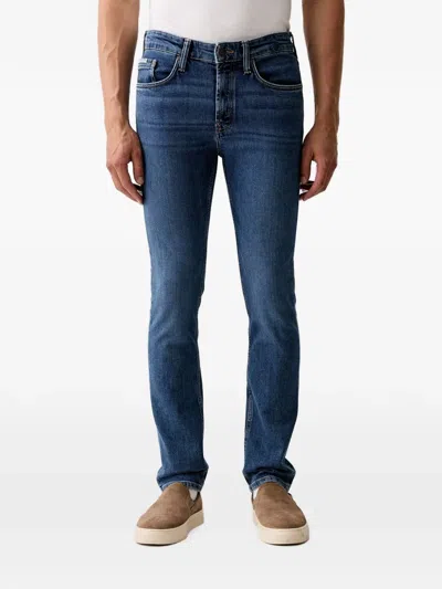 Marc O'polo Logo-patch Slim-fit Jeans In Blue