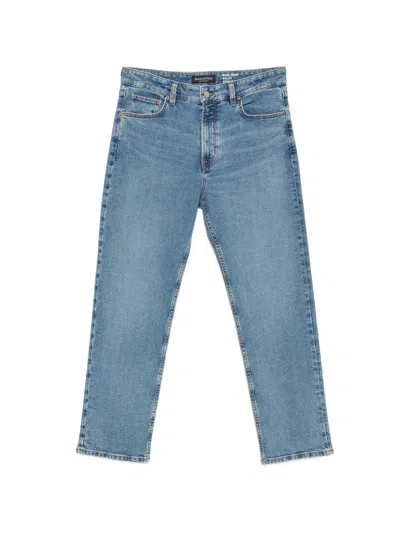 Marc O'polo Logo-patch Straight-leg Jeans In Blue