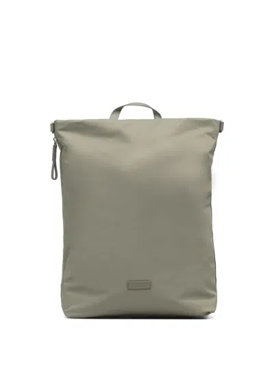 Marc O'polo Logo-plaque Backpack In Gray