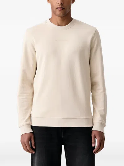 Marc O'polo Logo-print Crew-neck Sweater In Neutral