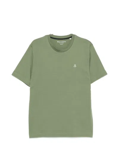 Marc O'polo Logo-print Crew-neck T-shirt In Green