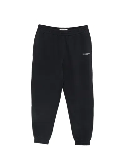 Marc O'polo Logo-print Elasticated Track Pants In Burgundy