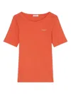 Marc O'polo Logo-detail Short-sleeve T-shirt In Orange