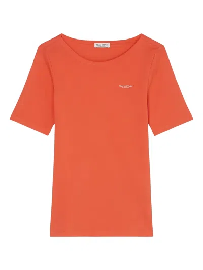 Marc O'polo Logo-detail Short-sleeve T-shirt In Orange