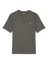 Marc O'polo Logo-embroidered T-shirt In Gray