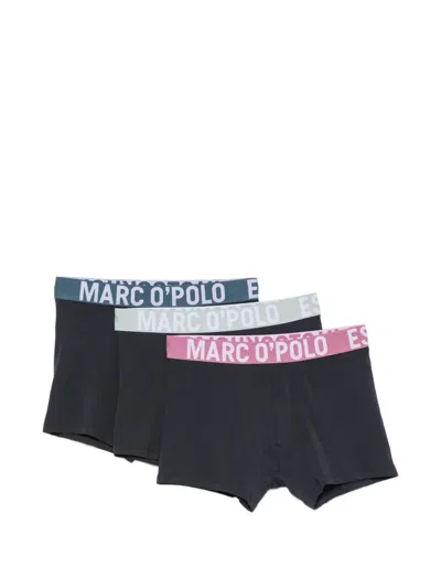 Marc O'polo Logo-waistband Boxers (set Of Three) In Multi