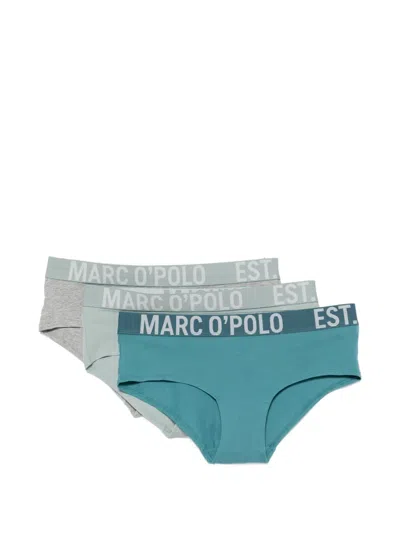 Marc O'polo Logo-waistband Briefs (set Of Three) In Multi