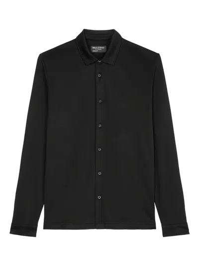 Marc O'polo Long-sleeve Button-up Shirt In Black