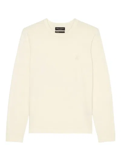 Marc O'polo Long-sleeve Crew-neck Sweater In Neutral