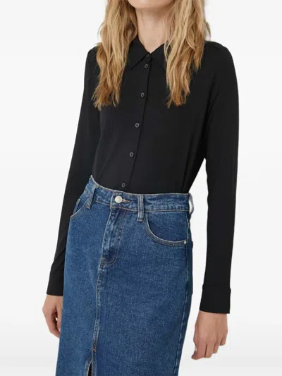 Marc O'polo Long-sleeve Button-down Shirt In Black