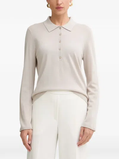 Marc O'polo Long-sleeve Polo Shirt In White