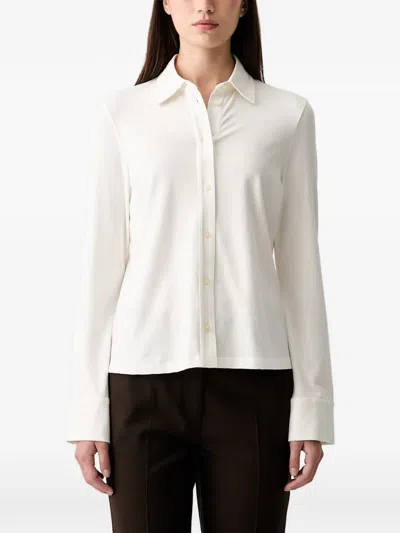 Marc O'polo Long-sleeved Button-up Shirt In White