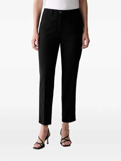 Marc O'polo Malin Pressed-crease Tailored Trousers In Black