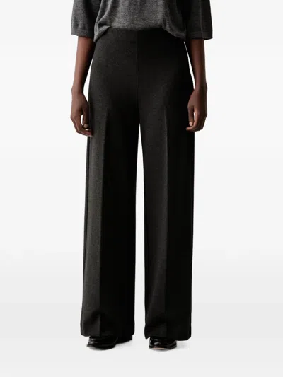 Marc O'polo Margo Pressed-crease Wide-leg Trousers In Grey
