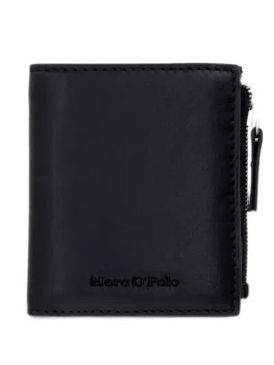 Marc O'polo Maxim Logo Bi-fold Wallet In Black