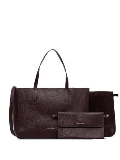 Marc O'polo Medium Logo-detail Tote Bag In Brown